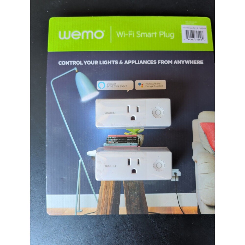 Wemo Smart Plug 2-pack WI-FI Work w/Alexa Google Assistant  Nest + NEW Sealed
